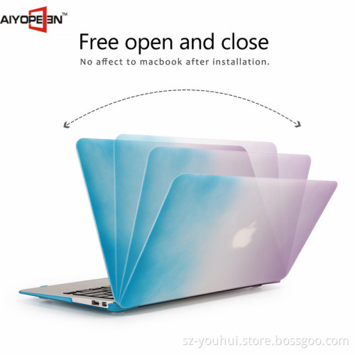 Factory Outlet Ultra Slim Rainbow Color Case Hard Flip Cover Shell for Macbook
